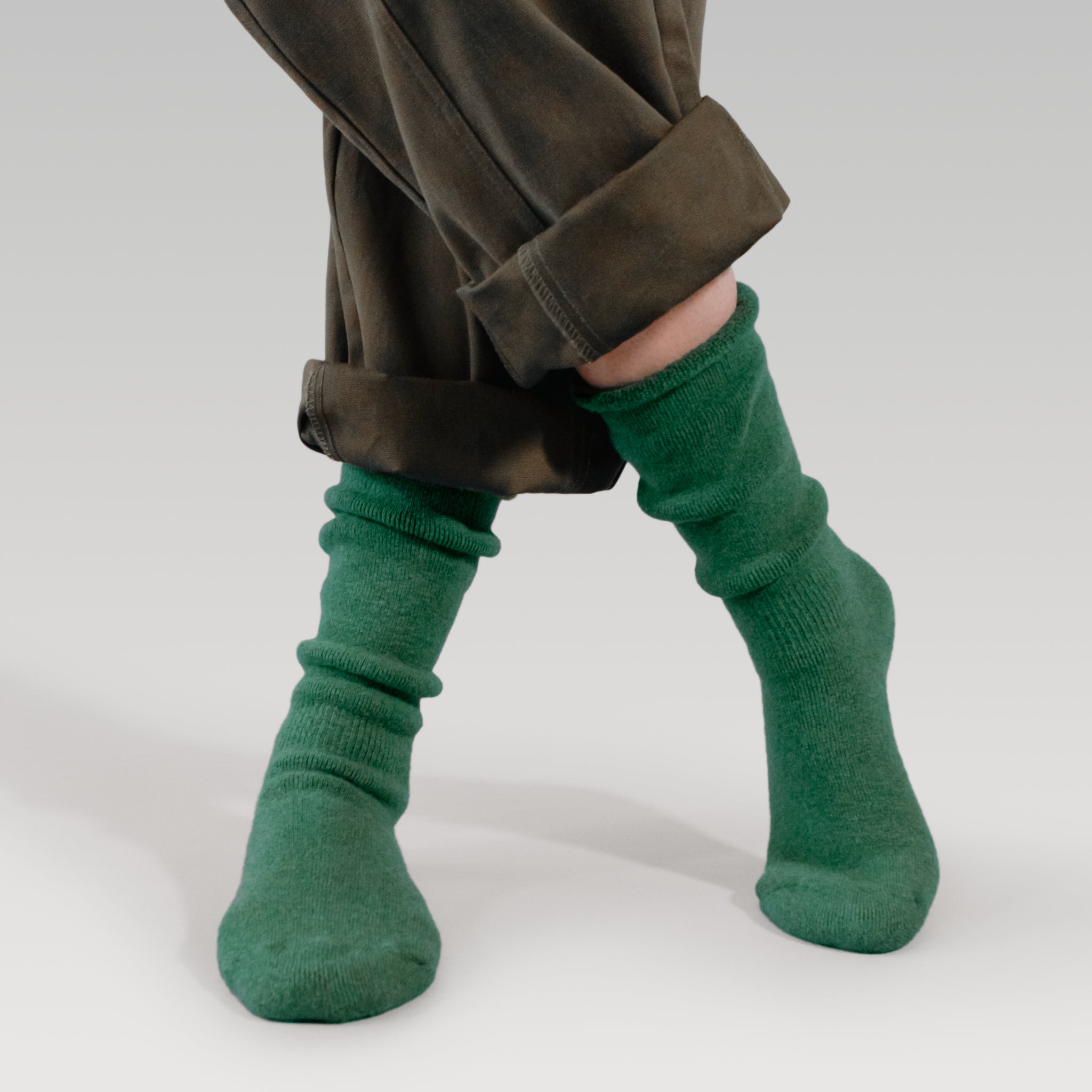 Terry Wool Socks | Sage