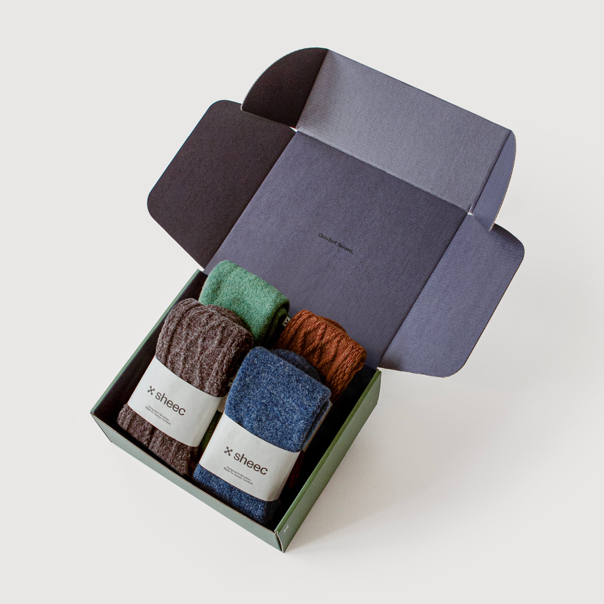 Wool Socks Set | 4 Pair Gift Box